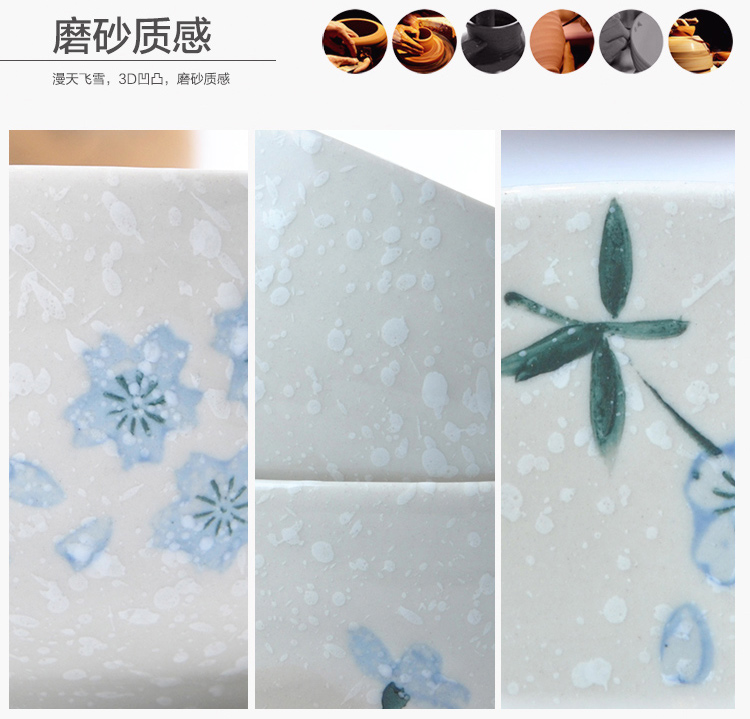
                                        
                                                            樱之歌 纯手绘雪花釉日式素瓷6英寸钵碗（2只）                