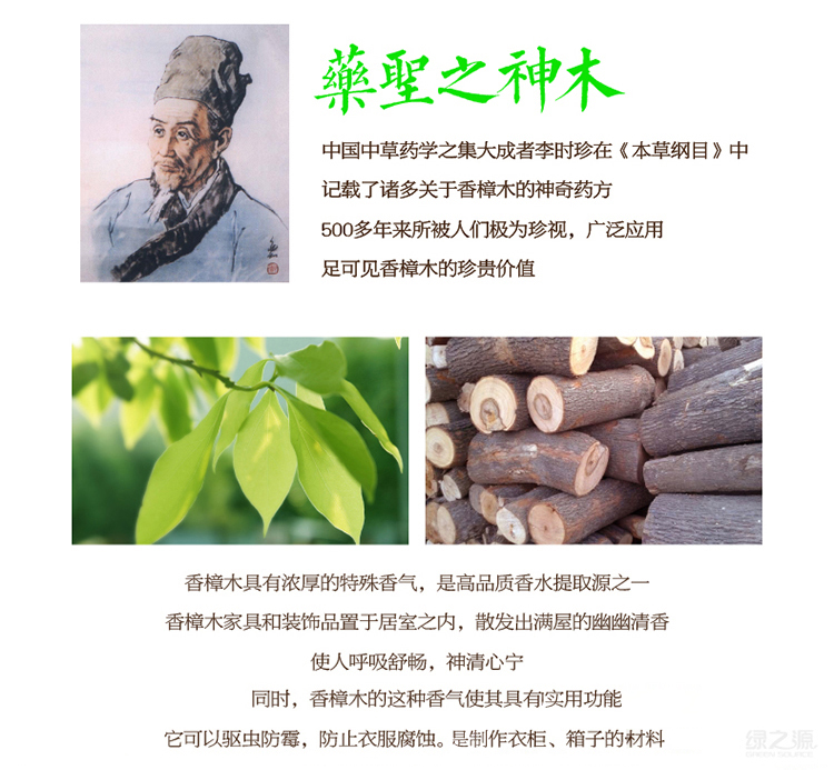
                                        
                                                            绿之源    10条装天然香樟木条球块 家具书桌衣柜防霉防潮蛀虫除味替代樟脑丸卫生球                