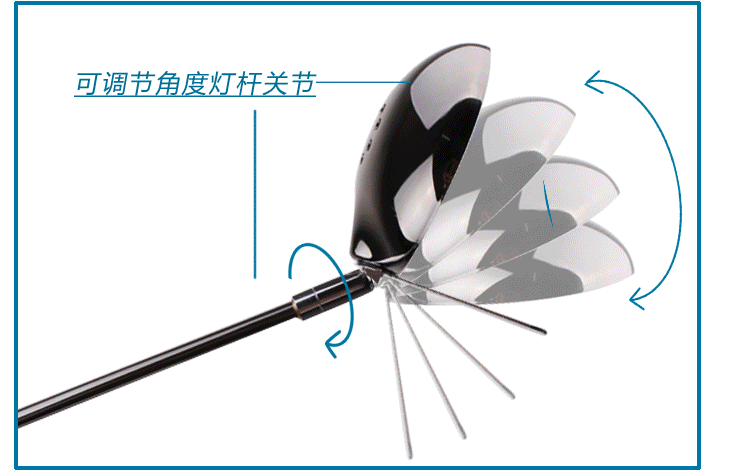 道远亮眼睛 酷美系列金属LED台灯MT002珍珠黑