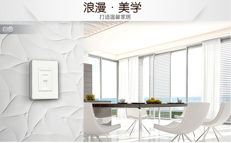 施耐德（Schneider）电脑插座 轻点系列（经典白）网络信息插座86型E8431RJS/5 WE
