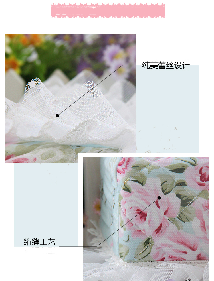 幸运狗 luckydog 罗曼莎系列 全棉布艺长纸巾盒套 24*12.5*8.5cm