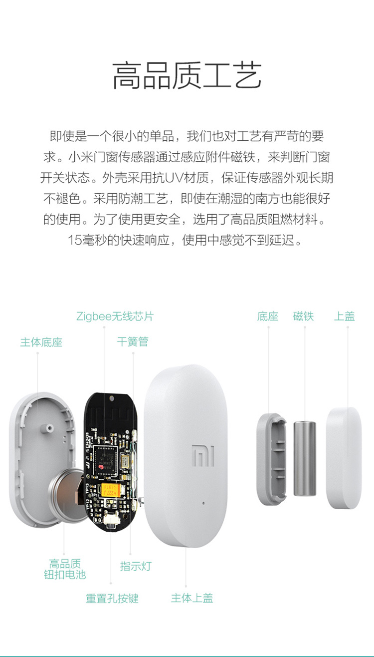 小米(MI)门窗传感器 (配合多功能网关使用)小米