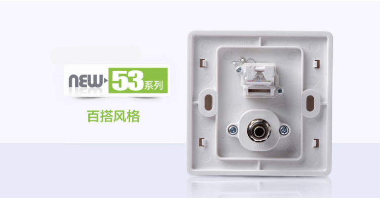 西蒙(SIMON)  开关插座面板电视+电脑插座 53系列C55302S