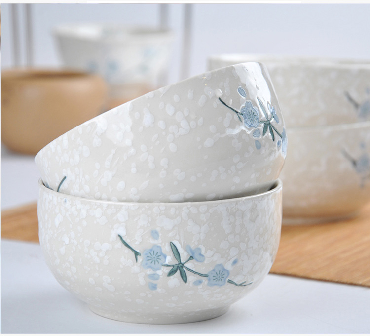 
                                        
                                                            樱之歌 纯手绘雪花釉日式素瓷6英寸钵碗（2只）                