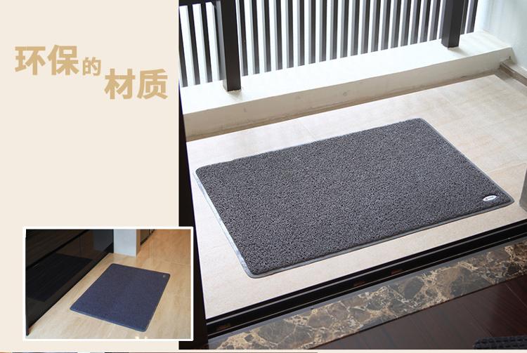 力九和 素面丝圈地垫除尘垫玄关垫 60x90cm红色