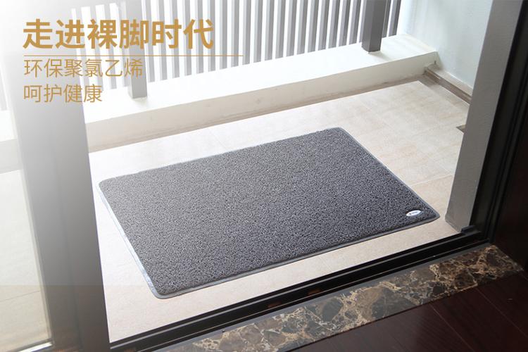 力九和 素面丝圈地垫除尘垫玄关垫 40x60cm灰色
