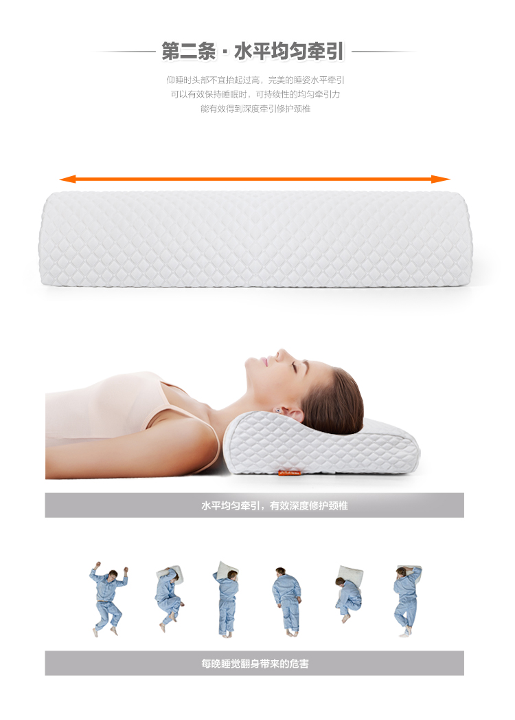 睡眠易sleepezbedz 凝胶记忆枕头 牵引颈椎枕头