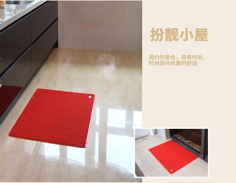 力九和 素面丝圈地垫除尘垫玄关垫 40x60cm灰色