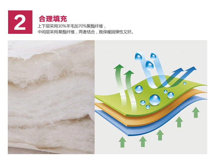 九洲鹿 防滑羊毛床垫 加厚床褥 床护垫 四季垫 双人榻榻米褥子垫被 1.5米床