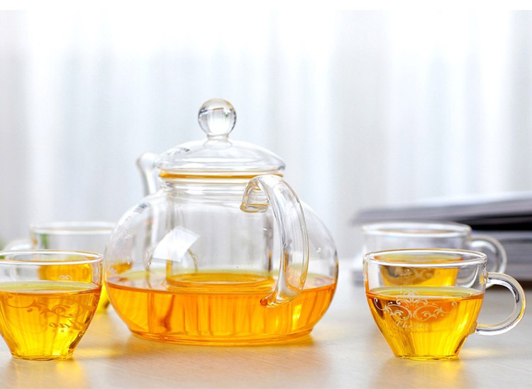 
                                                            奇高茶具套装 玻璃茶壶套装7件套(1茶壶6茶杯)隔热玻璃礼盒装红茶茶具套装 CK-001LD                