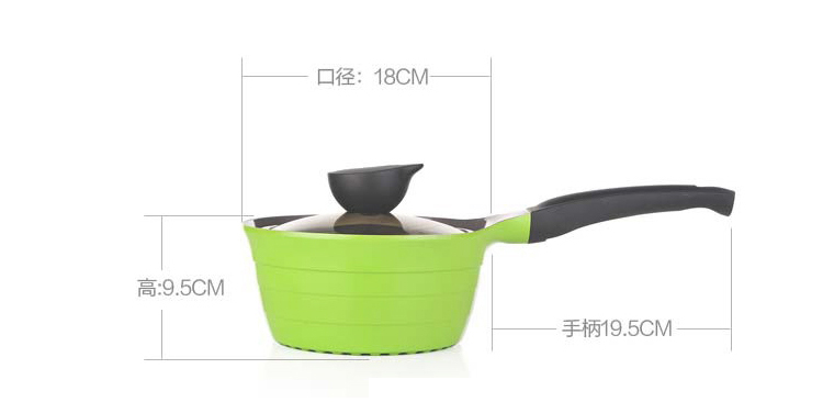 
                                        炊大皇 18CM炫晶合金不粘奶锅CKND6718电磁炉适用                