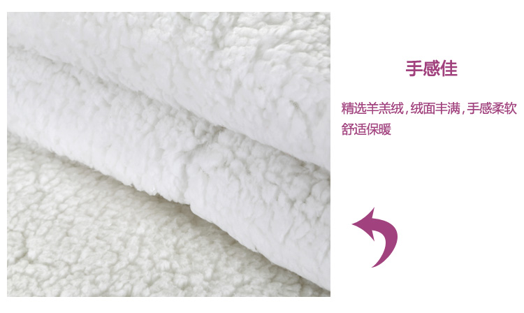 艾维 床品家纺 羊羔绒双人床垫子床褥子垫被榻榻米1.5米