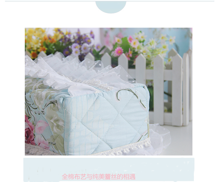 幸运狗 luckydog 罗曼莎系列 全棉布艺长纸巾盒套 24*12.5*8.5cm