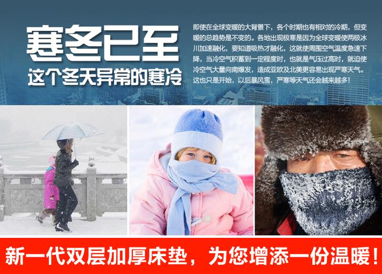 艾维（I-WILL）艾维 床品家纺 床褥子 全棉印花双面透气床垫子垫被榻榻米 双人150*200cm