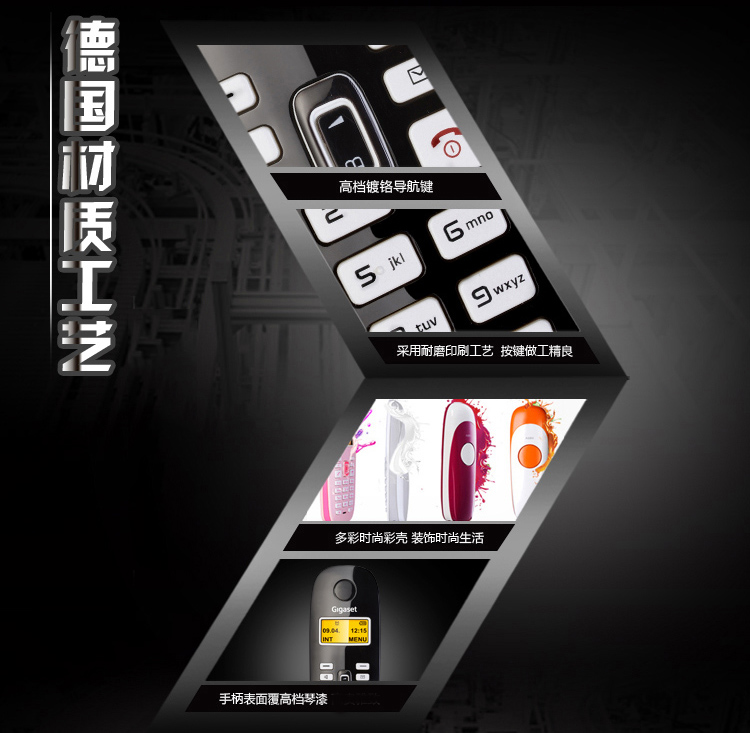 
                                        Gigaset原西门子进口无绳电话机 无线座机 子母机 家用办公固话 双免提 德国ECO技术 A680一拖一(卡布奇诺)                