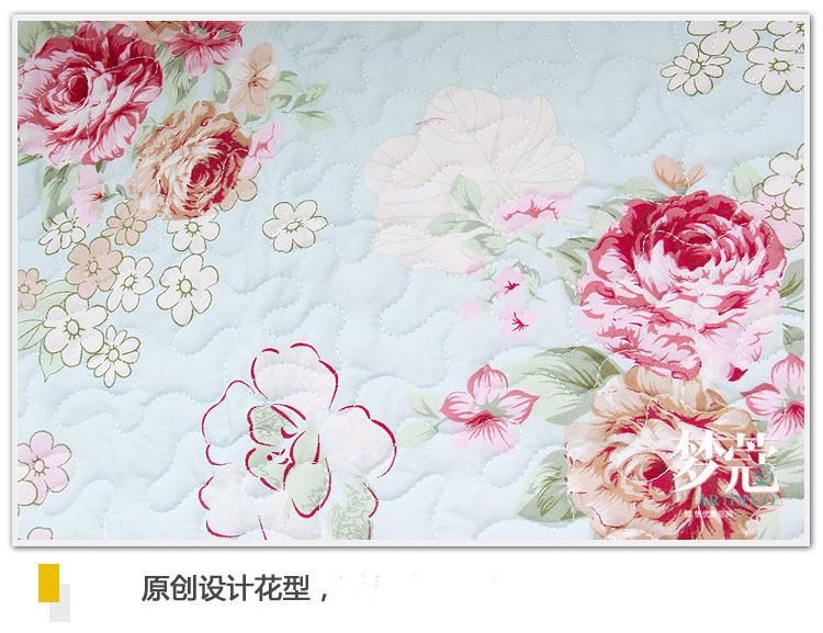 梦蔻（ARTDECO） 布艺防滑沙发靠背巾 荷塘月色 70*70cm 单条装 可做扶手两用