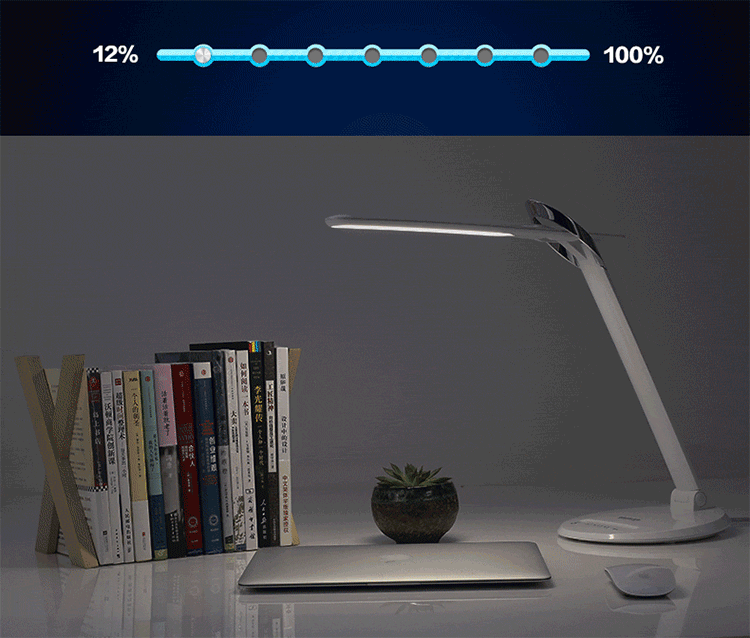 冠雅led护眼灯 学生学习台灯触摸可折叠工作卧室床头阅读调光灯la