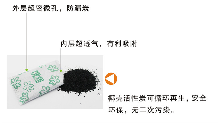 
                                        
                                        绿润活性炭衣柜家具600g除湿袋竹炭包除甲醛快速去吸除新鞋橱柜冰箱臭味净化异味防潮干燥除湿袋活性炭竹炭包                