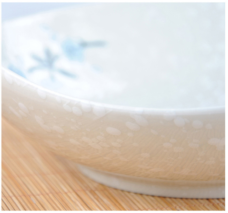 
                                        樱之歌 纯手绘雪花釉日式素瓷三角盘（2只）                