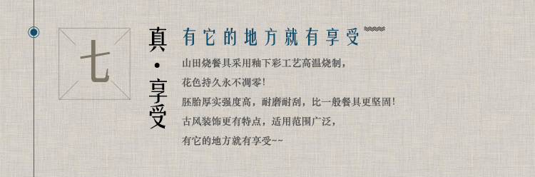 
                                        
                                        山田烧汤碗 陶瓷碗(7英寸)釉下彩日式面碗大汤碗(1只装) 梅花                