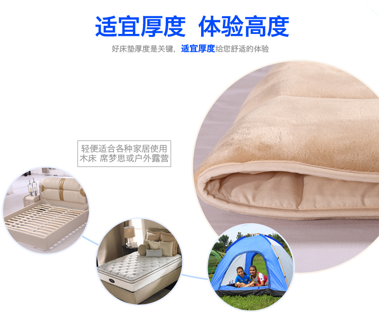 
                                        
                                        艾维 床品家纺 床褥子 尊贵绒豪华床垫子垫被榻榻米 双人 150*200cm                