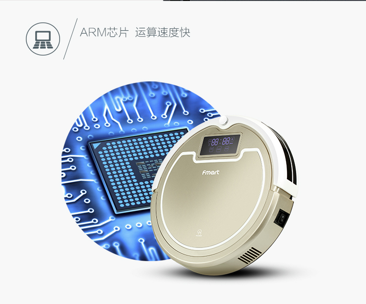 福玛特（FMART）雅致（E-R300G）自动充电不缠毛发全自动扫地机器人吸尘器