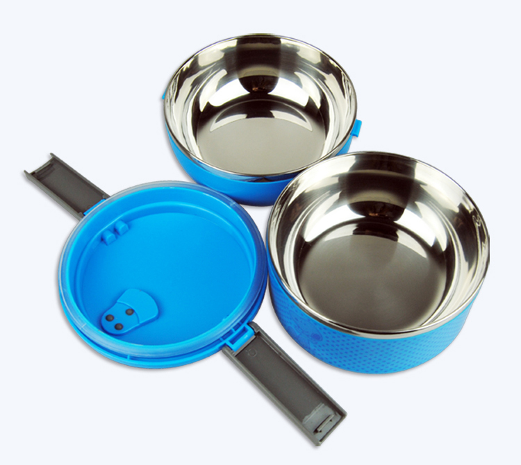 史努比（SNOOPY） 圆形双层不锈钢保温饭盒1400ml DF-8006 白色