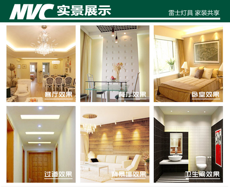 雷士照明（NVC）射灯 开孔55-60mm NDL841S天花射灯 刷铁色灯面（需单配变压器和灯杯光源）