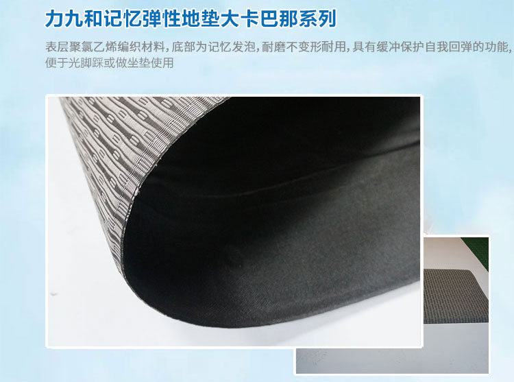 力九和 弹性玄关地垫门垫爬爬垫 加厚15mm 48x98cm卡巴那系列