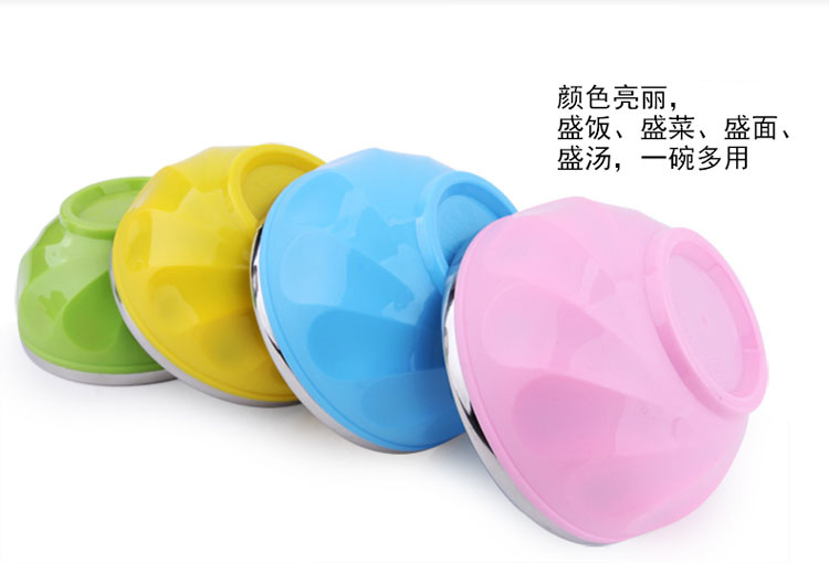 
                                        
                                        创弘 百合碗 不锈钢双层防烫防摔耐用碗隔热吃饭碗汤碗儿童碗小孩碗餐具防烫饭碗家用学生早餐碗小碗12cm                