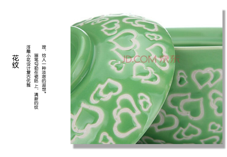山田烧米饭碗 陶瓷碗带盖(5英寸)色釉日式盖碗创意面碗 同心