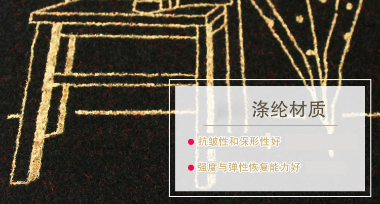 
                                        
                                        青苇 防滑脚垫入户地垫门垫 加厚加密700克 at home黑色 50*80cm                