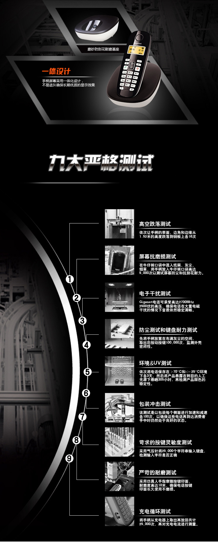 
                                        Gigaset原西门子进口无绳电话机 无线座机 子母机 家用办公固话 双免提 德国ECO技术 A680一拖一(卡布奇诺)                