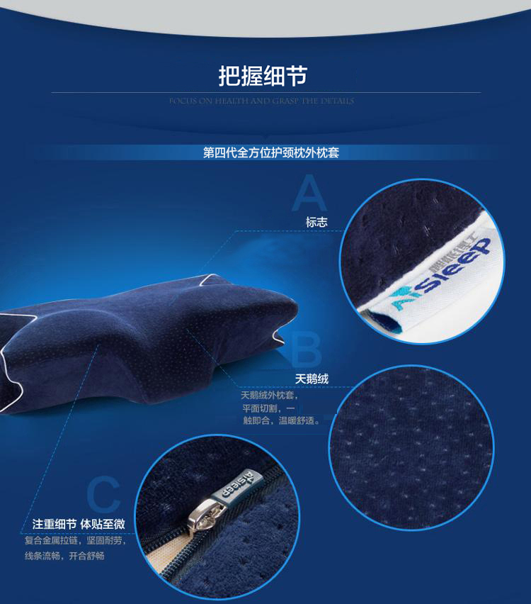 
                                        
                                        睡眠博士（AiSleep）枕芯 全方位护颈记忆枕 慢回弹护颈枕 太空颈椎枕头                