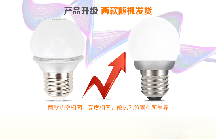 HD LED球泡灯E27灯泡白光3W灵动系列