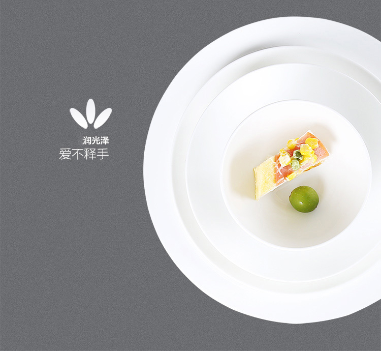 
                                        
                                                                                乐享 景德镇陶瓷家用纯白盘子套装10英寸商用酒店西餐盘凉菜盘意大利面平盘牛排盘饺子盘 2只                