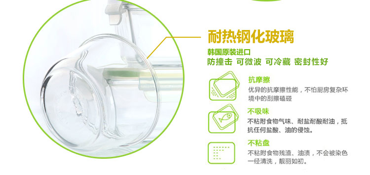 三光云彩glasslock韩国进口钢化玻璃饭盒微波炉碗保鲜盒密封便当盒 3件套/GL135