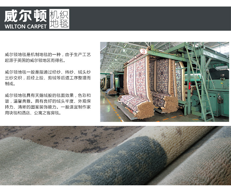 富居（FOOJO）地毯地垫 北欧风情威尔顿机织现代欧式客厅卧室地毯 160*220cm 蒂凡尼
