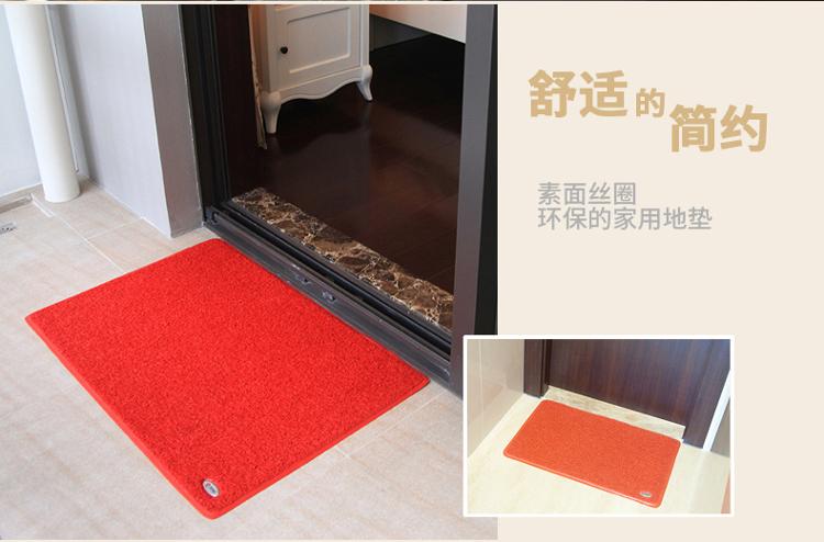 力九和 素面丝圈地垫除尘垫玄关垫 40x60cm灰色