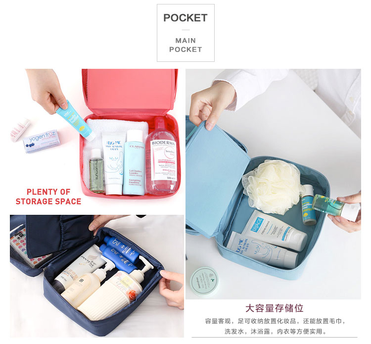 Homix 防水旅行便携式洗漱化妆包 浅蓝色