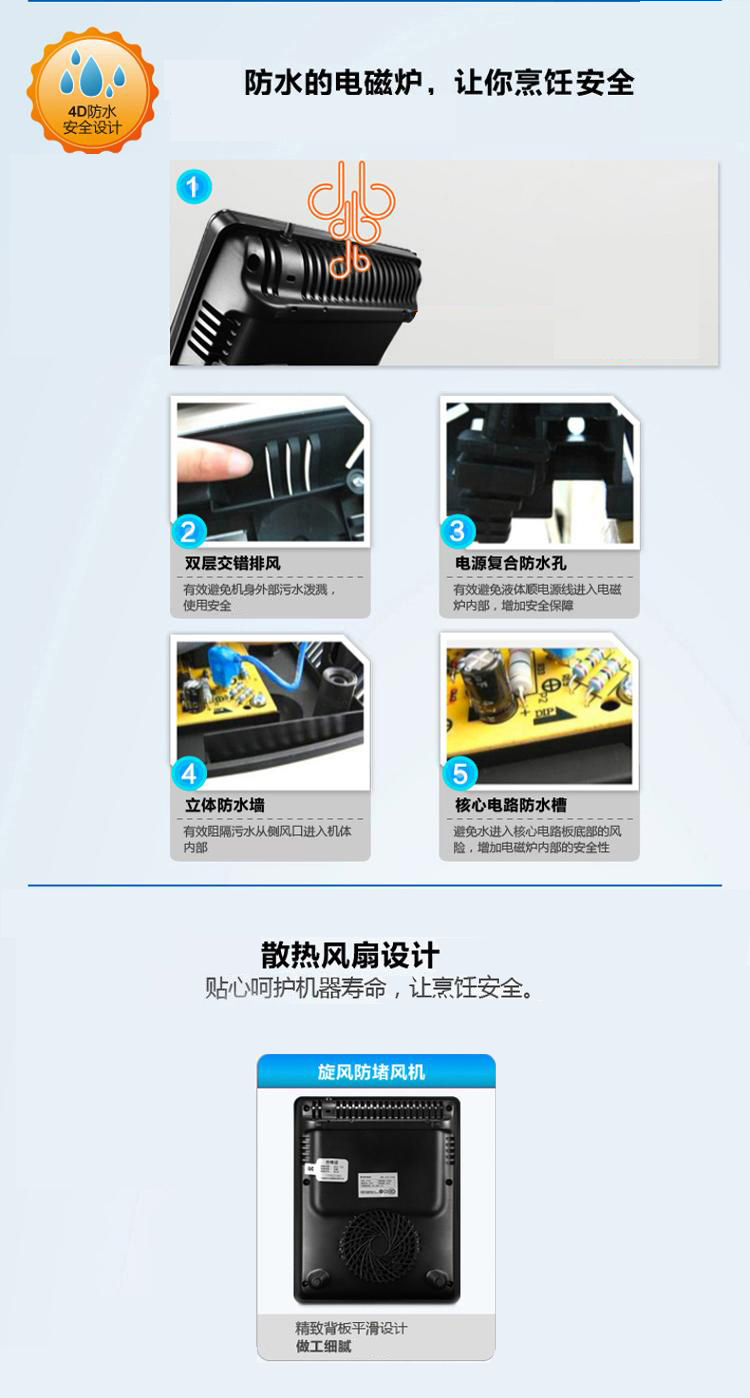 美的易酷客（EasyCooker）电磁炉触摸式EC-21T03（赠汤锅+炒锅）