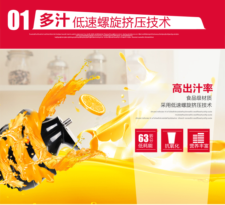 海尔（Haier）原汁机家用低速榨汁机HYZ-A108 