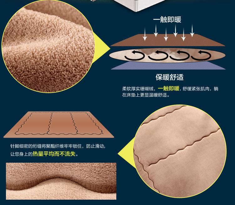 艾维（I-WILL）艾维 床品家纺 床褥子 全棉印花双面透气床垫子垫被榻榻米 双人150*200cm