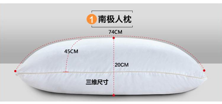 
                                        
                                                            南极人 床品家纺 舒适高弹枕芯午睡枕头 单边枕 一只装                