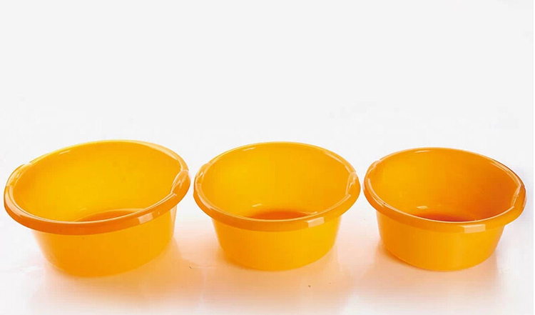 顺美 塑料盆 34CM欧式脸盆 带把手加厚浴室厨房多用盆 SM-2060 玫红色