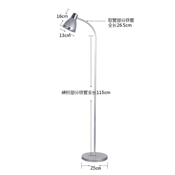 
                                        【京东超市】道远亮眼睛酷美系列金属LED落地灯ML828闪银                