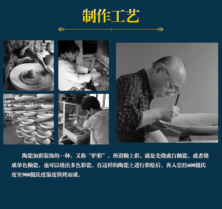 
                                        洁雅杰陶瓷汤碗 带盖(9英寸)陶瓷汤碗大品锅(1只装) 黄金帝国                