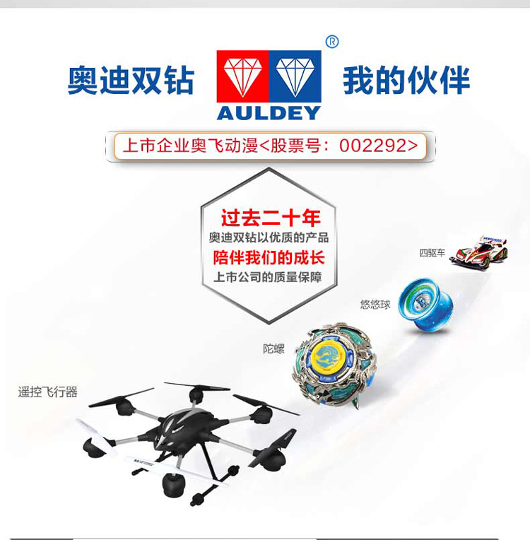 奥迪双钻(auldey)飓风六轴飞行器航拍版-黑色wifi dl393205