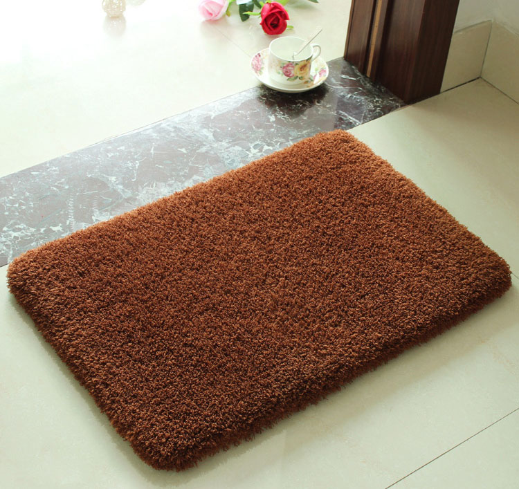 青苇 加密加厚 北极绒门垫 脚垫  防滑可水洗 50*80cm 米黄