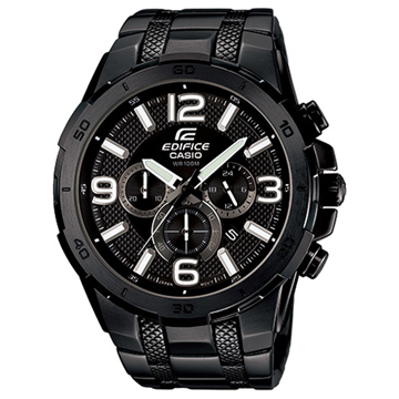 卡西欧(casio)手表 edifice系列酷黑重金属男士手表efr-538bk-1a